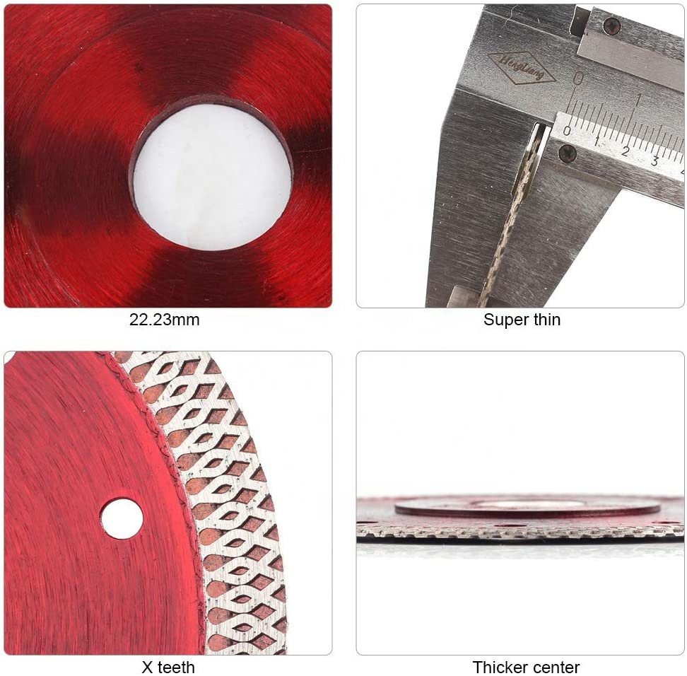 Almaz mişar bıçağı İsti preslənmiş X Rim Turbo Mesh Çini Çini Keramika Kəsmək üçün
