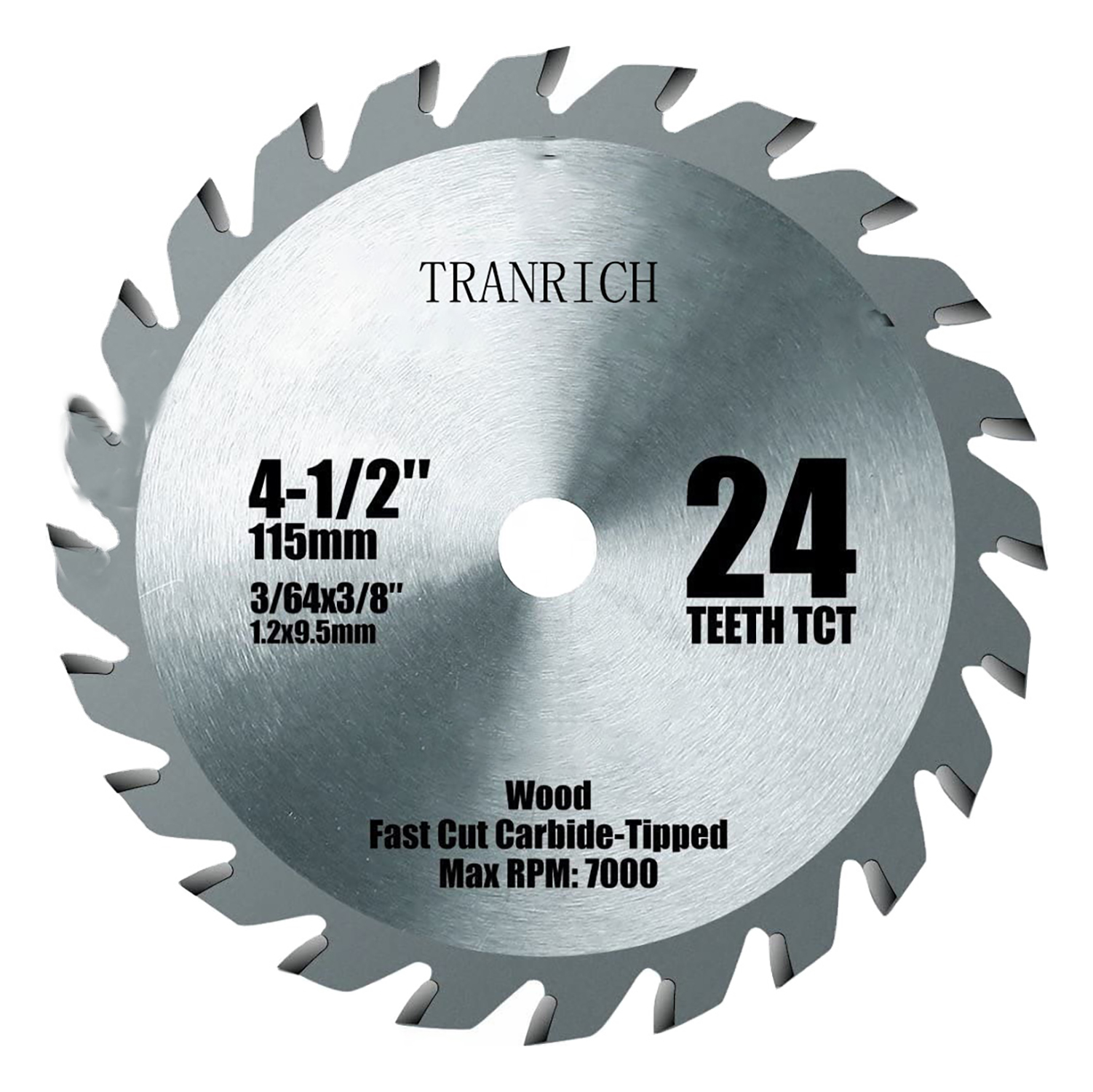 TCT Saw Blade Tungsten Carbide Pintita Tranĉa Disko por Ligno-Tranĉado Prezentita Bildo