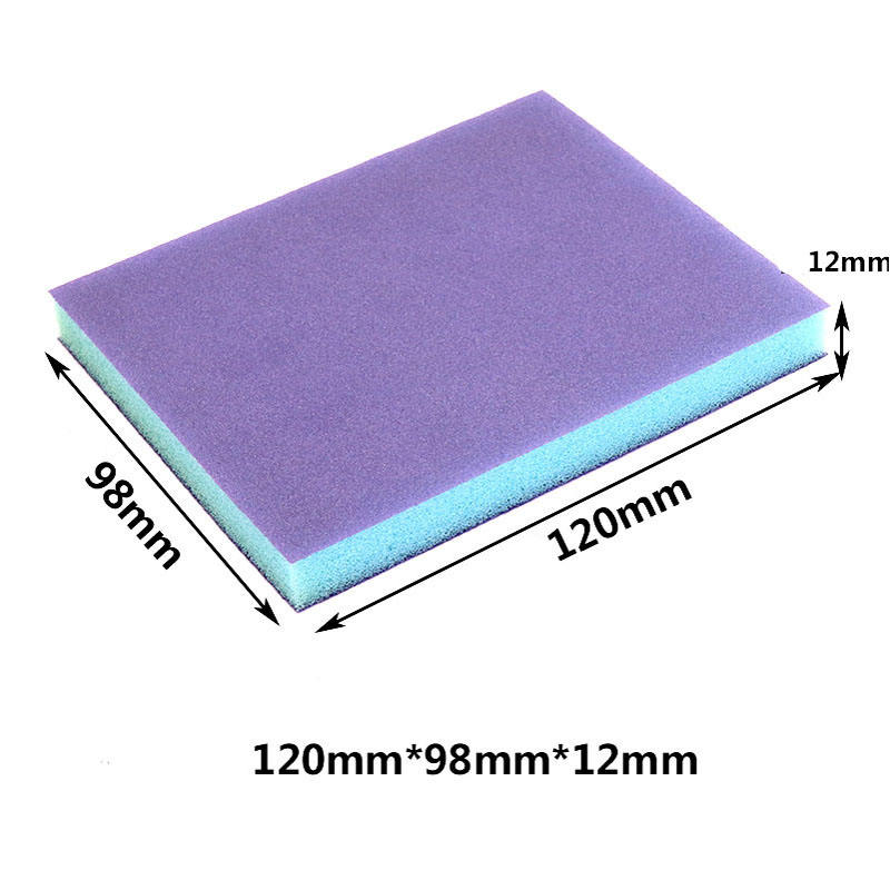 Esponja para lijar abrasiva de 120x100x12mm, esponja para pulir papel de lija, almohadilla para bloque de lijado