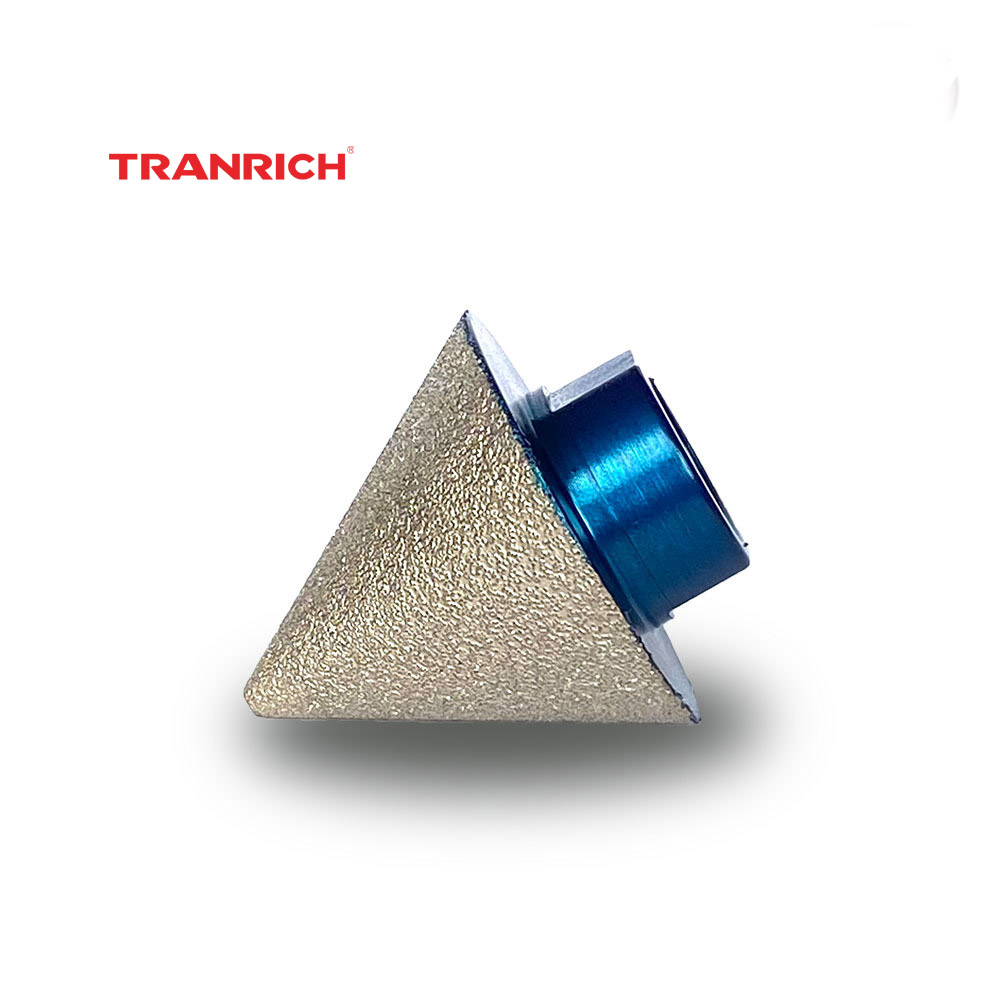 Vacuum Brazed Diamond Beveling Chamfer Bit por Ŝtono Diamanta Finger Bit Por Granito Kaj Marmoro
