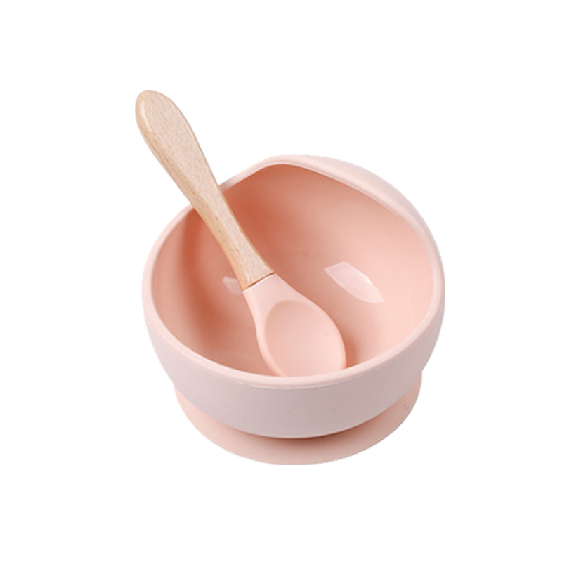 Silicone Baby Salad Bowl Silicone Feeding bowl With Spoon