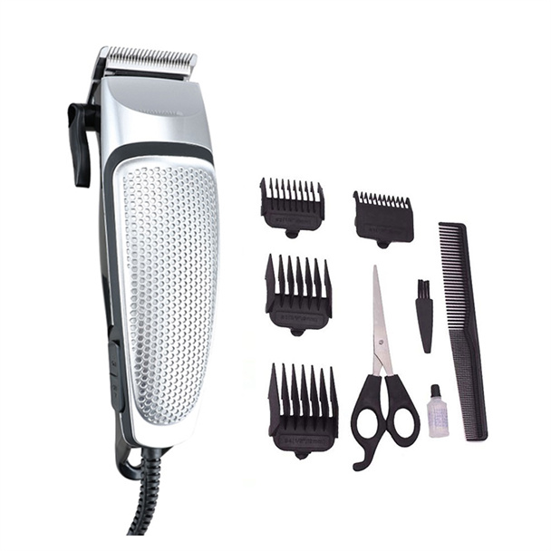 Rechargeable Electric Metal Clippers Men Professional Trimmer Hair Cut Machine With 4 Blades