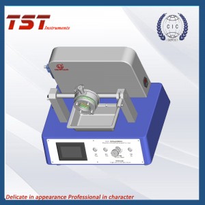 Synthetic blood penetration tester in masks or coated material