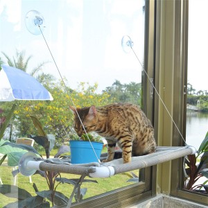 Atacado poleiro para janela de gato montado em rede para gatos em ambientes internos