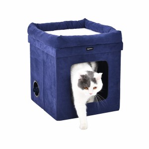 Großhandel benutzerdefinierte Größe Farbe zusammenklappbares Würfel-Katzenbett