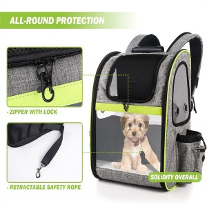Rucsac de transport pentru câini din plasă respirabilă extensibilă pentru animalele de companie mici