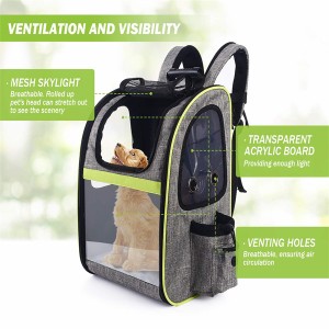 Розширюваний дихаючий сітчастий рюкзак-переноска для собак для маленьких домашніх тварин