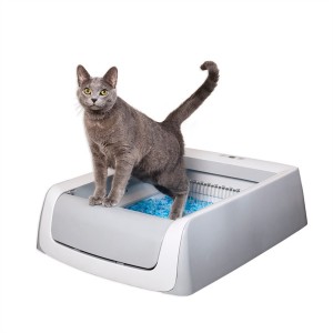 Caixa de areia para gato autolimpante ScoopFree com bandejas de cristal descartáveis