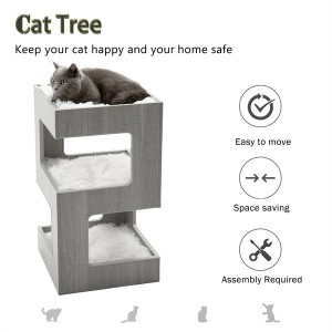 Vânzare cu ridicata Modern Arborele pentru pisici Turnul pentru pisici spațios pe mai multe niveluri