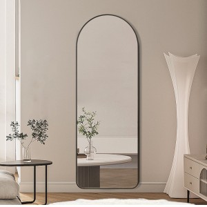 Gương toàn thân hợp kim nhôm giá rẻ Gương soi sàn dài màu vàng và bạc chất lượng cao có thể treo trên tường và đặt trên sàn