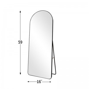 Καθρέφτης δαπέδου με σκελετό αλουμινίου Ειδικού σχήματος Μεταλλικός καθρέφτης δαπέδου Εξαγωγείς