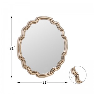 Cermin dinding Lingkaran tidak beraturan Pabrik Cermin Hias Pu Prancis
