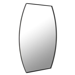 Espelho de banheiro semi-oval com moldura de metal Espelho de quarto Espelho decorativo de metal OEM Fábrica
