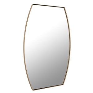 Espello de baño con marco metálico semiovalado Espello do dormitorio Fábrica de espellos decorativos de metal OEM