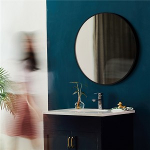 Parete moderna della decorazione della casa del soggiorno della struttura del metallo nero dello specchio intelligente di modo LED
