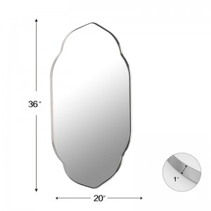 Modernus ovalus sieninis veidrodis vonios kambariui ir svetainei su pritaikomu rėmeliu