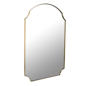 不規則なアーチ型金属フレームミラー 特殊形状金属装飾鏡の輸出業者