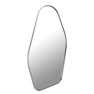 Specchio in forma di corpu umanu cù cornice metallica irregolare - Alta definizione per l'alberghi è e famiglie