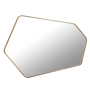 욕실과 거실을 위한 도매 골동품 장식 금 금속 프레임 벽 거울