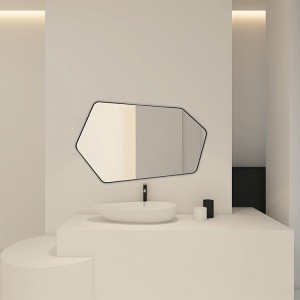 Didmeninė prekyba antikvariniu dekoratyviniu auksiniu metaliniu rėmu sieninis veidrodis vonios kambariui ir svetainei