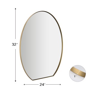 Egg Oval Metal Frame Mirror wheketere kaihanga Hainamana