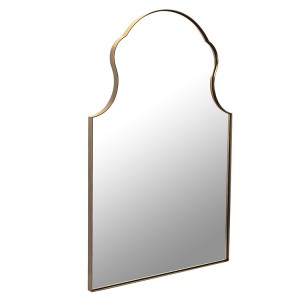 Модерно огледало за мијалник со метална рамка за соби за бањи