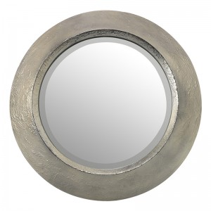 Търговия на едро с персонализирана кръгла пяна Pu Frame Mirror Творческо декоративно огледало за стена Носталгична технология