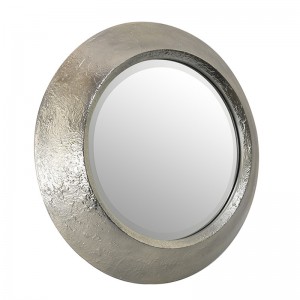 Търговия на едро с персонализирана кръгла пяна Pu Frame Mirror Творческо декоративно огледало за стена Носталгична технология