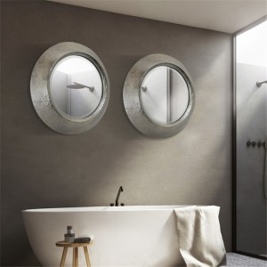 Veleprodajno prilagođeno ogledalo s okruglim poliuretanskim okvirom od pjene, kreativno dekorativno zidno ogledalo, nostalgična tehnologija