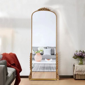 Французьке підлогове дзеркало в повний зріст, арочне декоративне дзеркало Pu, котирування