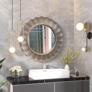 Fábrica de espejos decorativos de Pu, espejo de pared redondo antiguo francés para decoración del hogar