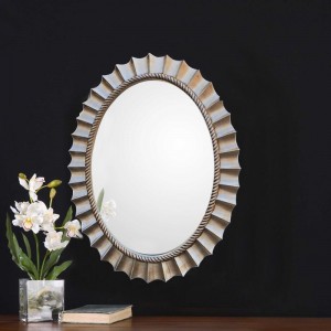 Circle Pu Decorative Mirror Suppliers round chav da dej Framed iav