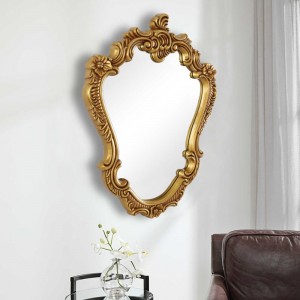 French Rectangular Pu Decorative Mirror Factory Antique wall mirror