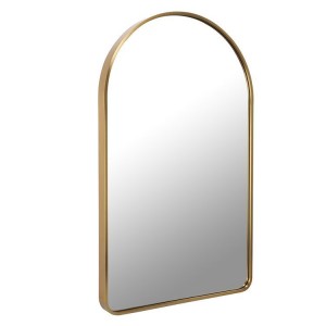 Cotizaciones decorativas del espejo del metal del OEM del espejo del cuarto de baño del acero inoxidable del tubo cuadrado arqueado