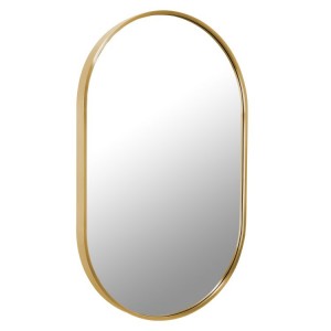 Espelho de banheiro em formato oval para passarela