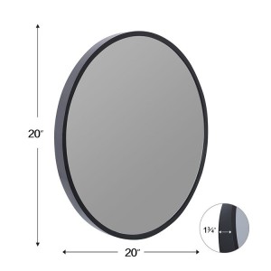 Apaļš dekoratīvs spogulis OEM īpašas formas metāla rāmja LED spoguļu rūpnīca