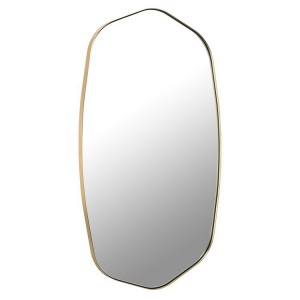 Металеві декоративні дзеркала OEM. Дзеркало у ванній кімнаті з неправильною овальною металевою рамою