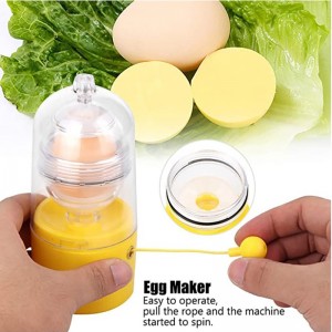 Egg Scrambler Shaker Hand Pull Manual Egg White Yolk Whisk Mixer