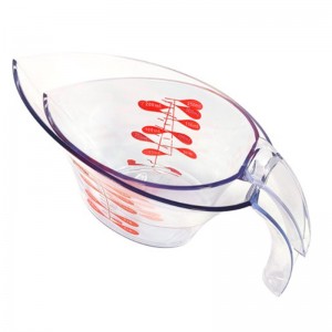 Clear Plastic Measuring cup 500ml with handle