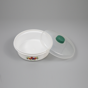 Round microwave cookware storage bowl set