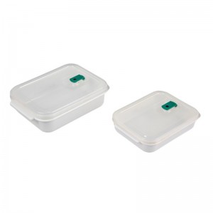 Square microwave cookware storage container bowl set