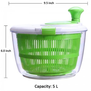 Large 5L Capacity  Manual Lettuce Spinner