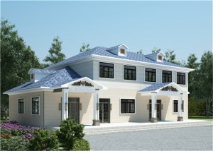 Bella apparenza piccola casa prefabbricata prefabbricata con struttura in acciaio leggero modulo villa / alloggio