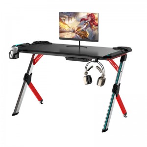 Wholesale China Black Desk Gaming Factory Quotes –  R shape aluminum legs gaming desk model FM-JX-R  – TWOBLOW