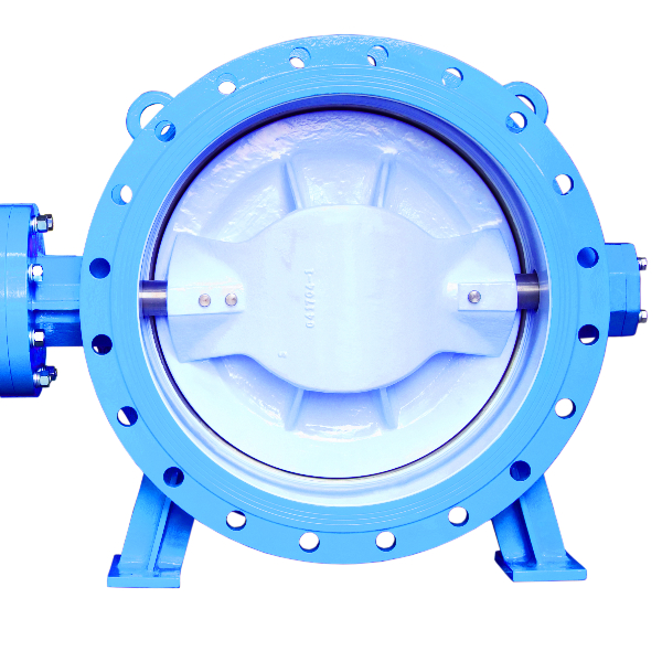 Double Flanged Eccentric Butterfly Valve Serye 14 Malaking sukat QT450-10 Ductile Iron Electric Actuator Butterfly Valve