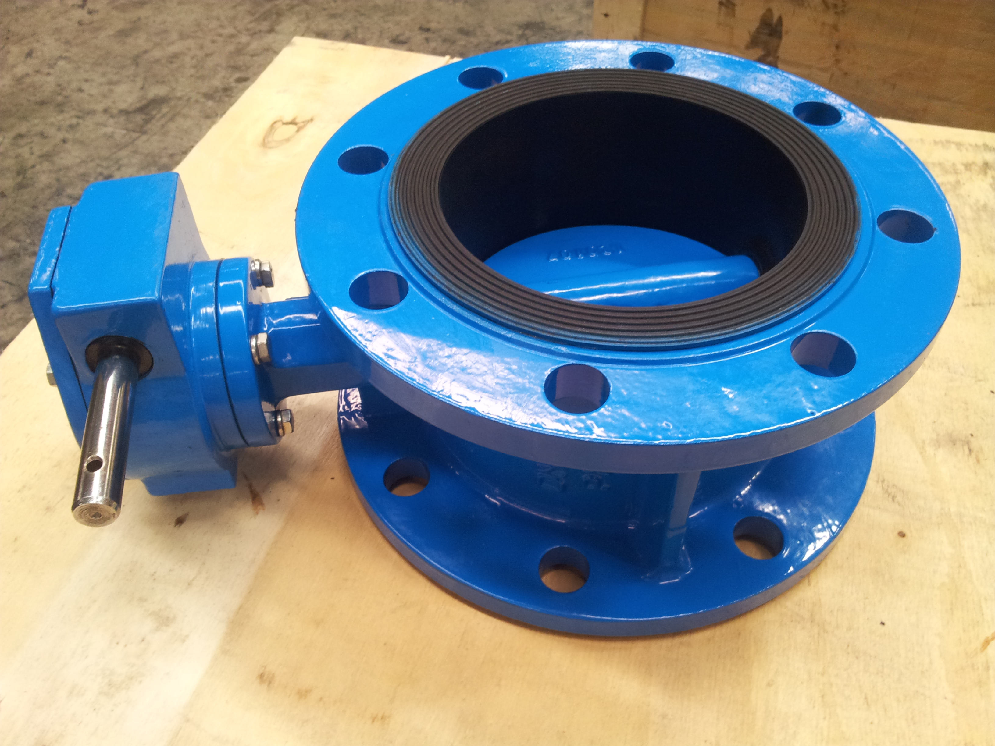 OEM Flanged Concentric Butterfly Valve Pn16 Gearbox na may Handwheel Operated