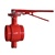 ASTM A536 резиновый рифленый дроссельный клапан, ручной клапан-бабочка из ковкого чугуна, рифленый конец, пожаробезопасный, пожаротушения