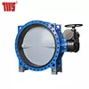 Malaking Sukat Double Flange Rubber Lined Butterfly Valve