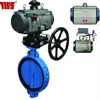 Double Act Pneumatic Actuator Wafer type Butterfly Valve na may Manual Hand Wheel