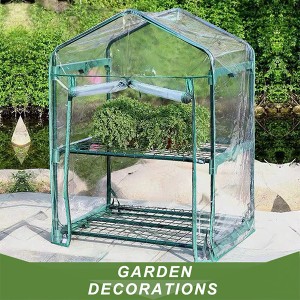 Portable Indoor Outdoor Patio Mini Greenhouse, Green, 2-Tier